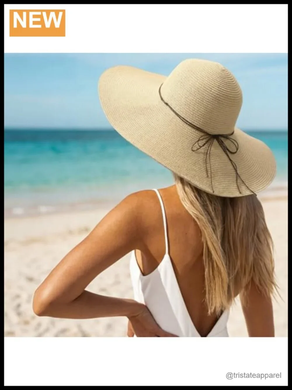 Women's Wide Brim Floppy Straw Sun Hat UPF 50+ Foldable Travel Beach Hat